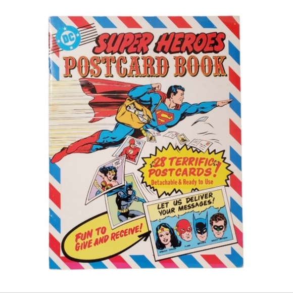 Vintage 1981 DC Super Heroes postcard book - Picture 1 of 3